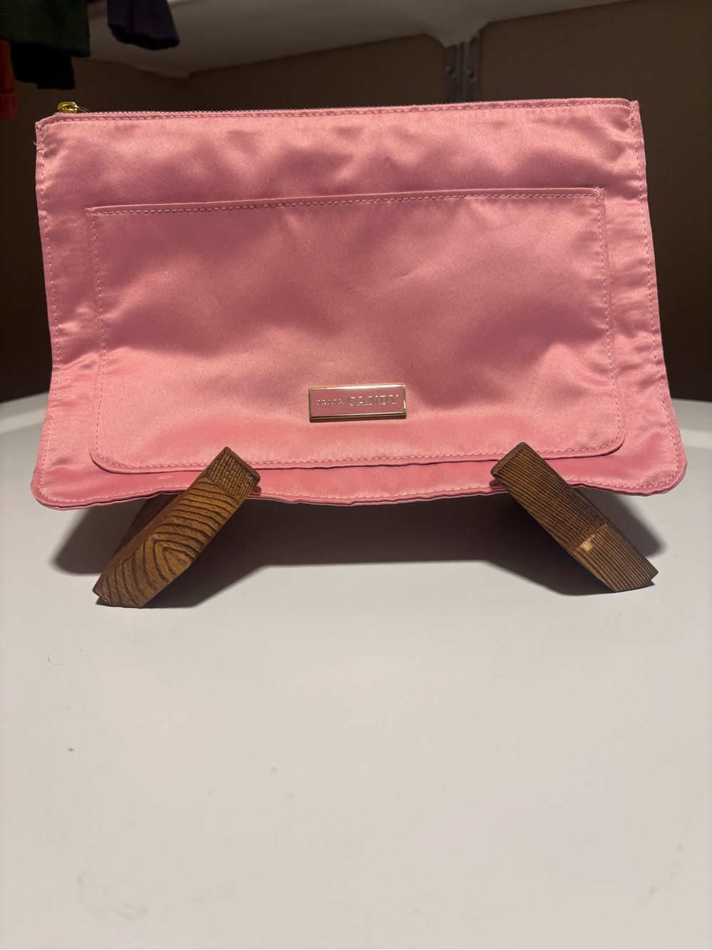 Prada Pink Satin Clutch Wristlet